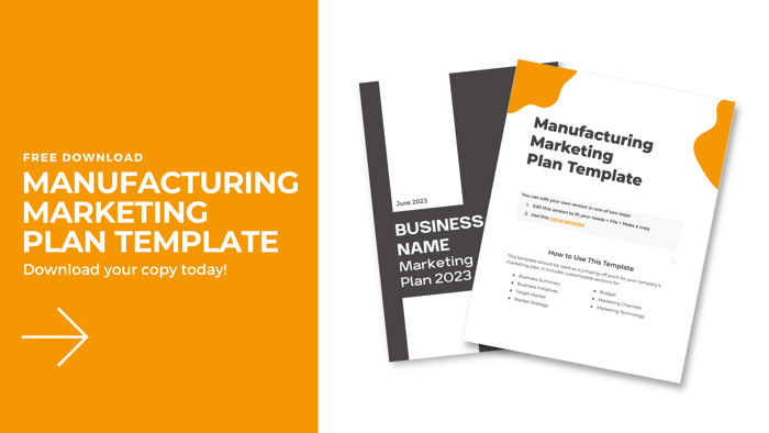 Manufacturing Marketing Plan Template CTA